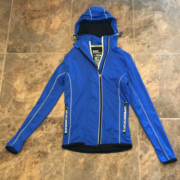 Superdry Blue Sport Hoodie - Picture 3 of 8